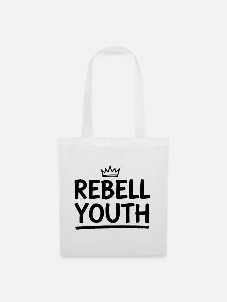 Rebel Jugend Krone - Stoffbeutel - Weiß
