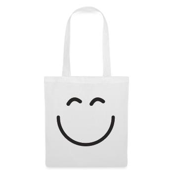 Smiley. Minimal. Positive. - Tote Bag - white - Front