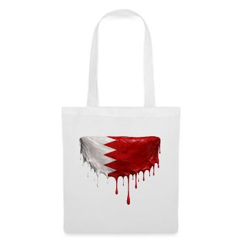 Bahrain Flagge Tropfen Kunst - Stoffbeutel - Weiß - Vorne