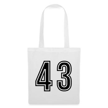 Symbole numérique 43 - Sac en tissu - blanc - Devant