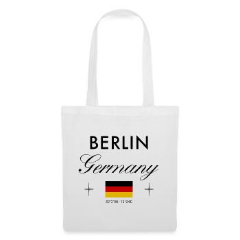 Berlin Allemagne coordonne un souvenir de voyage - Sac en tissu - blanc - Devant