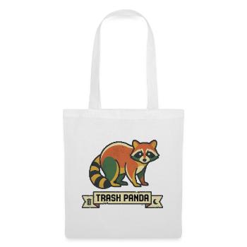 Retro Panda Trash Panda Design - Stoffbeutel - Weiß - Vorne