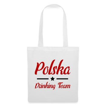 Polska Drinking Team Schriftzug - Stoffbeutel - Weiß - Vorne