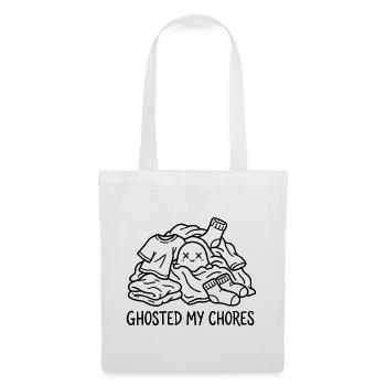 Ghosted My Chores - Cute Ghost Laundry Pile  - Stoffbeutel - Weiß - Vorne