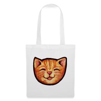 Sonnenkat Aquarell Lächeln - Stoffbeutel - Weiß - Vorne