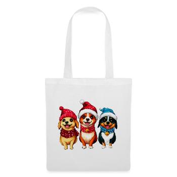Hunde Weihnachten - Stoffbeutel - Weiß - Vorne