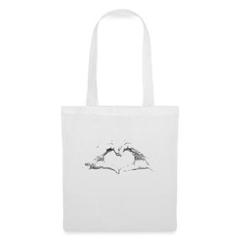 Hands heart - Tote Bag - white - Front