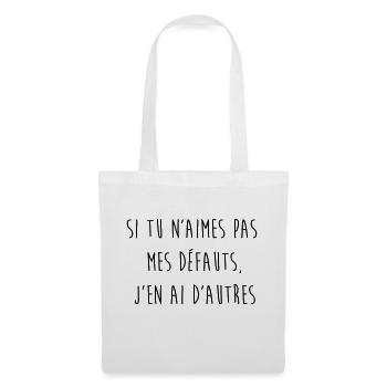 Defauts etc - Sac en tissu - blanc - Devant