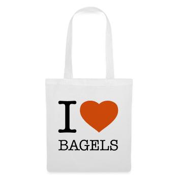 I LOVE BAGELS Bagel - Stoffbeutel - Weiß - Vorne