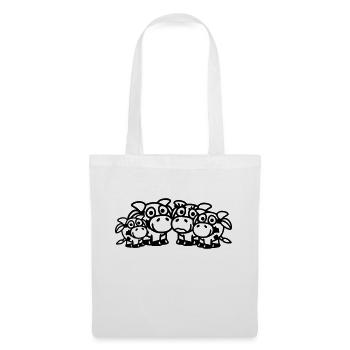 cow_family_with_two_boys_1c - Sac en tissu - blanc - Devant