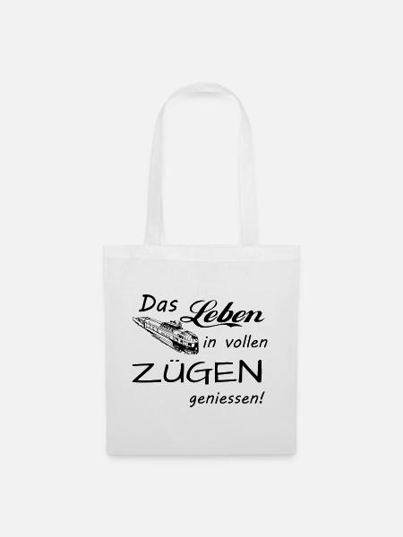 Das Leben geniessen - Stoffbeutel - Weiß
