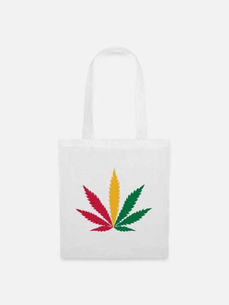 Rasta Hippie Weed - Stoffbeutel - Weiß