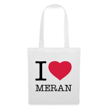 I LOVE MERAN - Stoffbeutel - Weiß - Vorne