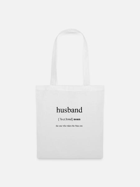 Husband (Ehemann) Definition Dictionary - Stoffbeutel - Weiß