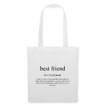 Dictionnaire de définition du meilleur ami - Sac en tissu - blanc - Devant
