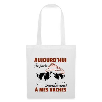 Kuh Shirt • Meine Kühe • Geschenkkuh - Stoffbeutel - Weiß - Vorne