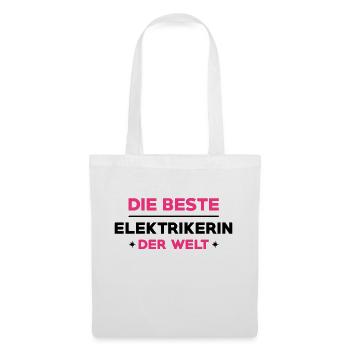 Elektriker Elektrikerin Elektrizität Heimwerker - Stoffbeutel - Weiß - Vorne