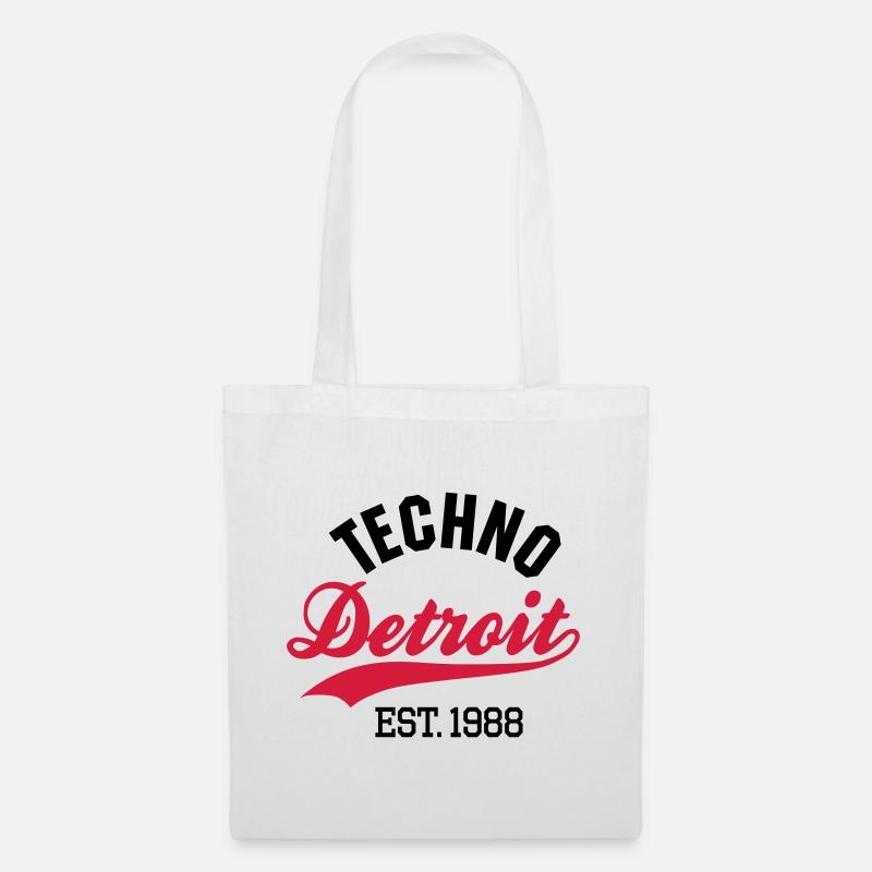 Techno Detroit est.1988 - Stoffbeutel - Weiß
