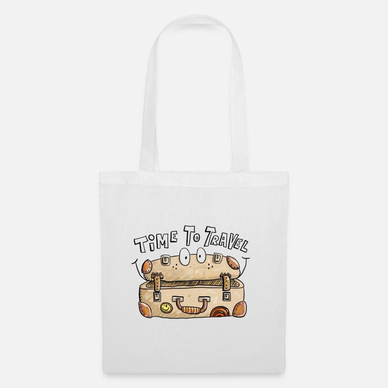 Tempo di viaggio I Valigia Vacanza Viaggio - Borsa di stoffa - bianco