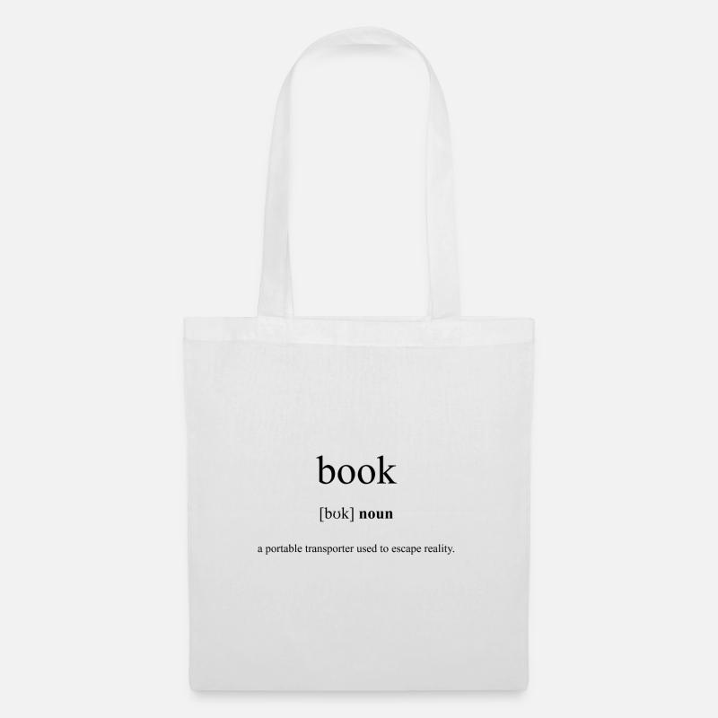 Book (Buch) Definition Dictionary - Stoffbeutel - Weiß