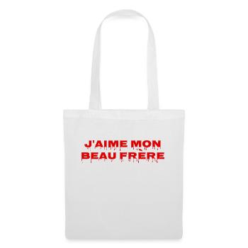J aime mon beau frère - Sac en tissu - blanc - Devant