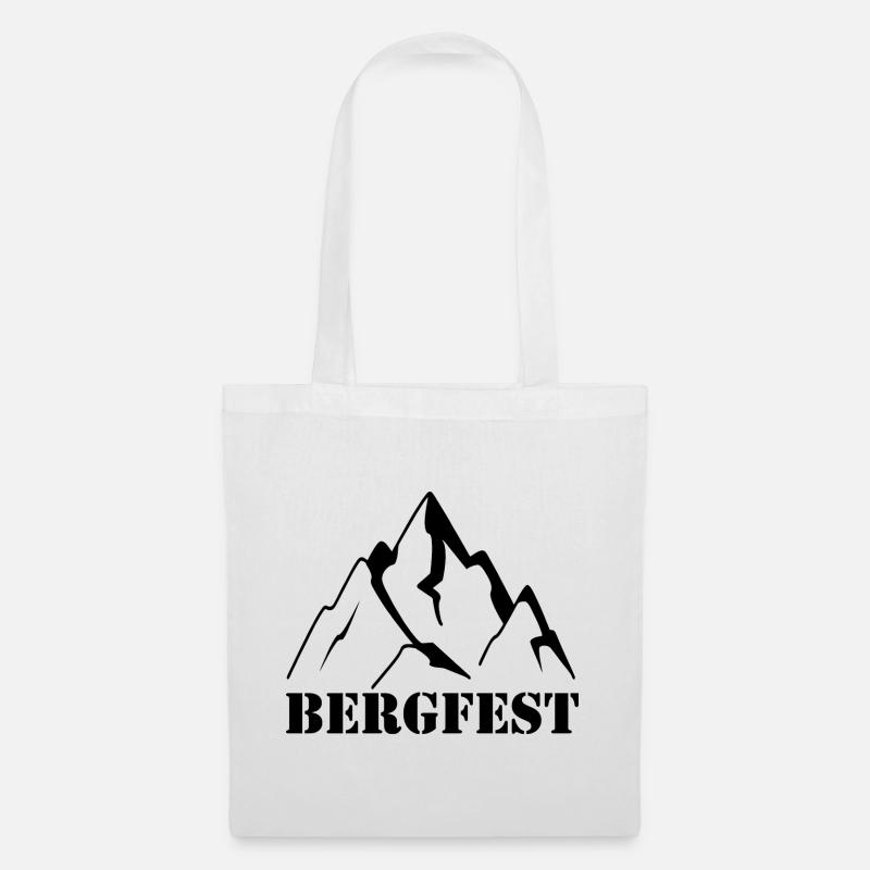 Abstraktes Bergfest Design - Stoffbeutel - Weiß