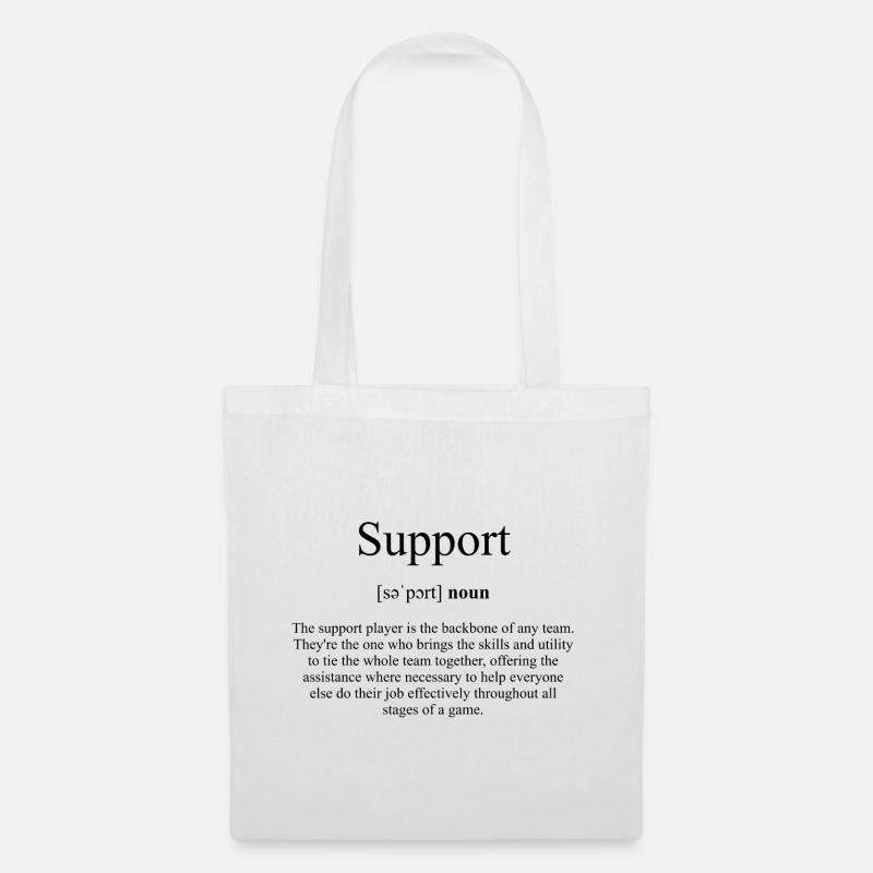 Dictionnaire de définition de support - Sac en tissu - blanc