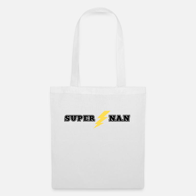 SUPER NAN BLACK - Tote Bag - white