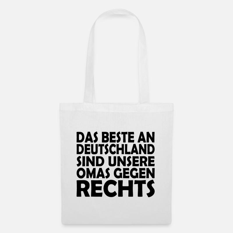 omas gegen rechts - Stoffbeutel - Weiß