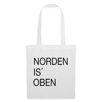 Norden is oben - Stoffbeutel - Weiß - Vorne