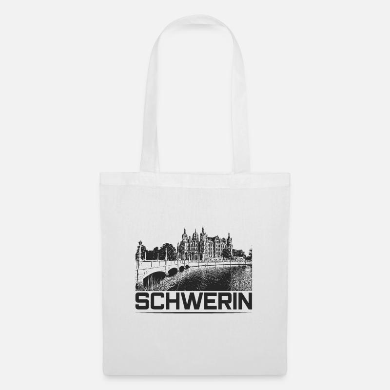 Schwerin - Schweriner Schloss - Stoffbeutel - Weiß