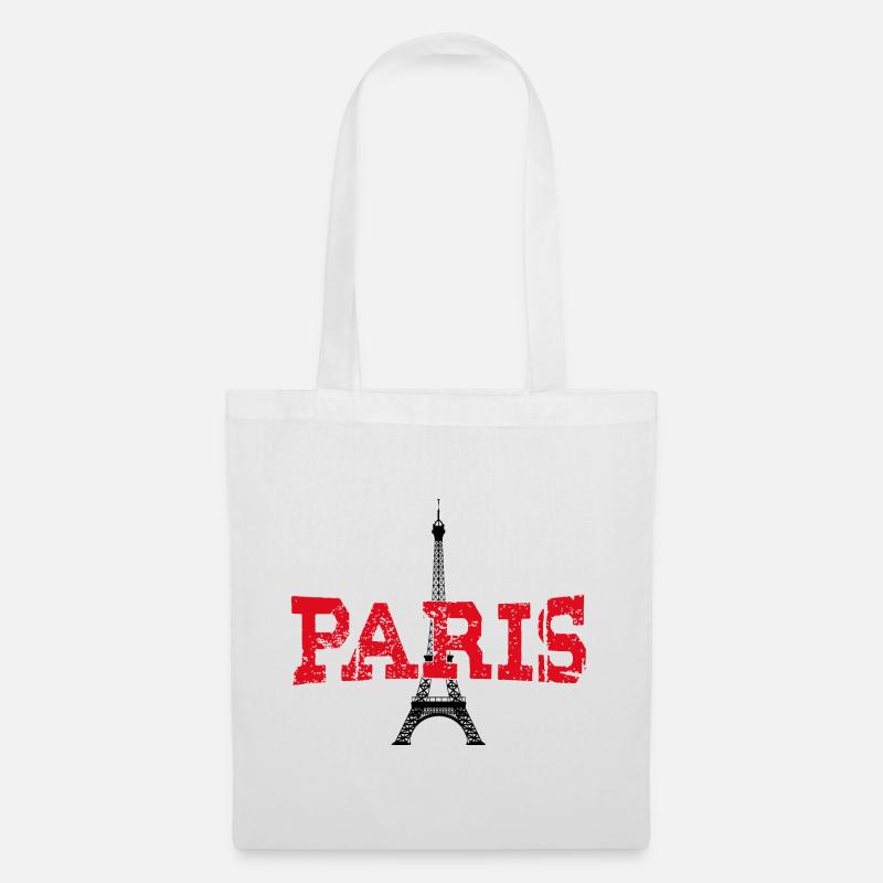Paris, die Stadt der Liebe  - Stoffbeutel - Weiß