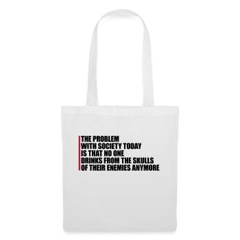 drinks from enemies skulls - Tote Bag - white - Front