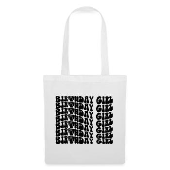 Birthday Girl - Groovy Retro Vintage - Birthday - Sac en tissu - blanc - Devant