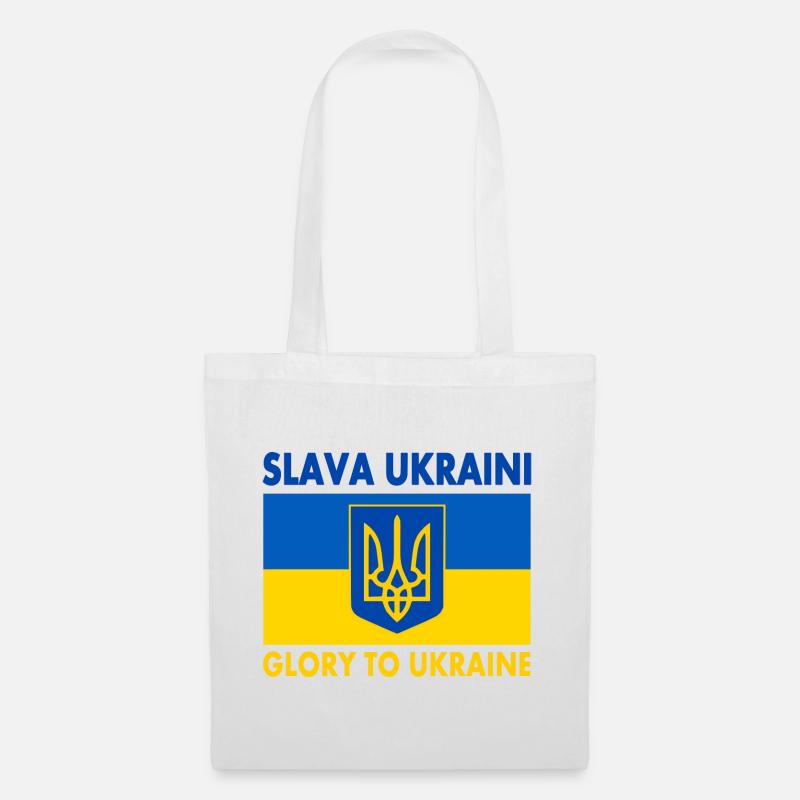 Slava ukraini - Stoffbeutel - Weiß
