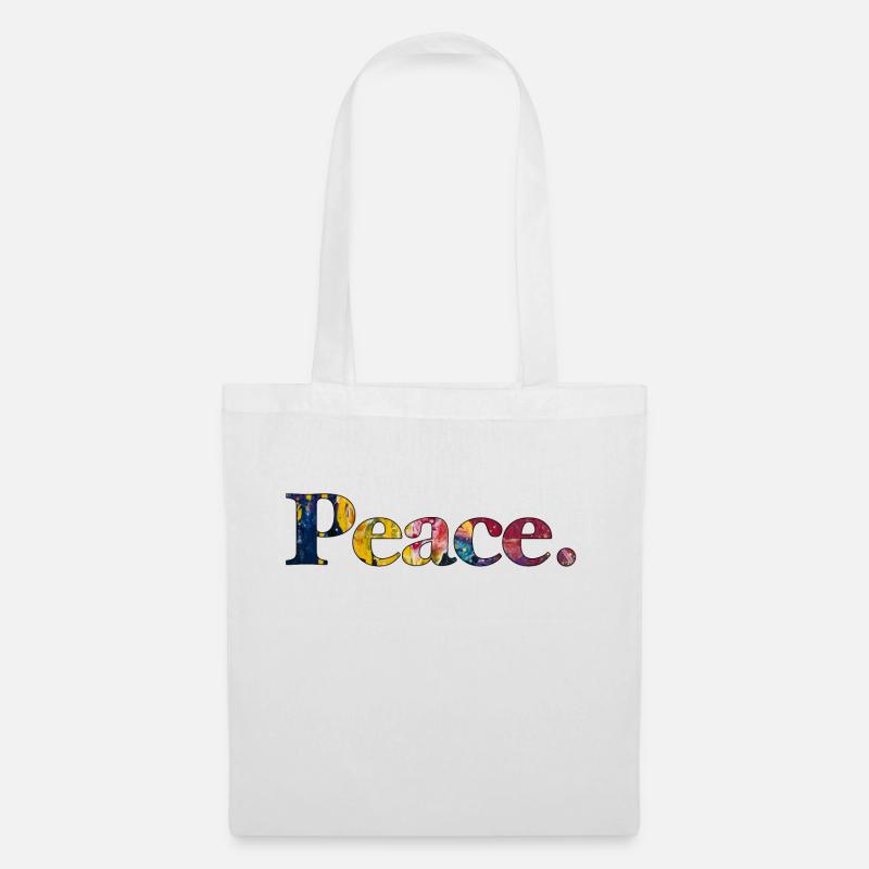 Frieden Peace - Stoffbeutel - Weiß