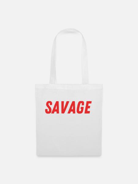 savage - Stoffbeutel - Weiß