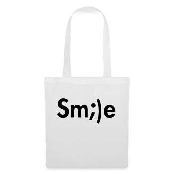 SMILE - Sac en tissu - blanc - Devant