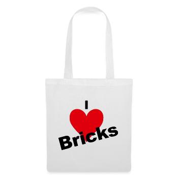 Herzliebe zu Bricks - Stoffbeutel - Weiß - Vorne