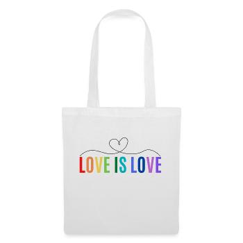 L’AMOUR EST L’AMOUR - Sac en tissu - blanc - Devant