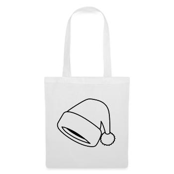 Weihnachtsmütze Symbol Weihnachtsmann Mütze - Stoffbeutel - Weiß - Vorne