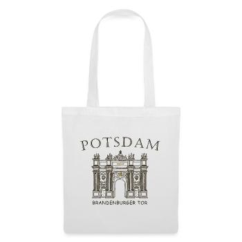 Potsdam, Brandenburger Tor, Deutschland Zeichnung - Stoffbeutel - Weiß - Vorne