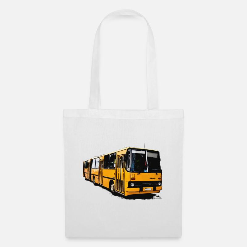 Gelber Ikarus Bus Z80 - Stoffbeutel - Weiß