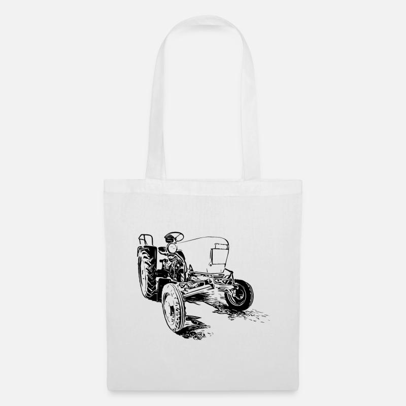 Dieselross F12 | Oldtimer-Traktor | Schwarz - Stoffbeutel - Weiß