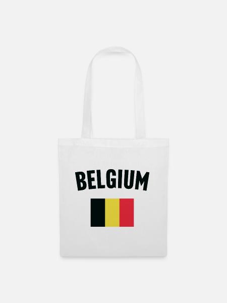 Belgische Flagge - Stoffbeutel - Weiß