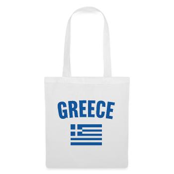 Drapeau de la Grèce - Sac en tissu - blanc - Devant