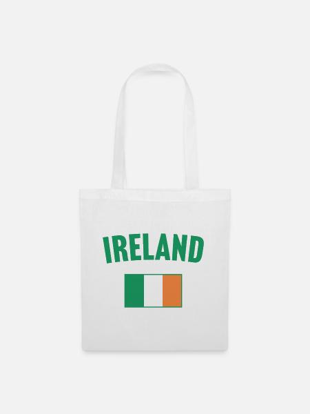 Irland Flagge - Stoffbeutel - Weiß