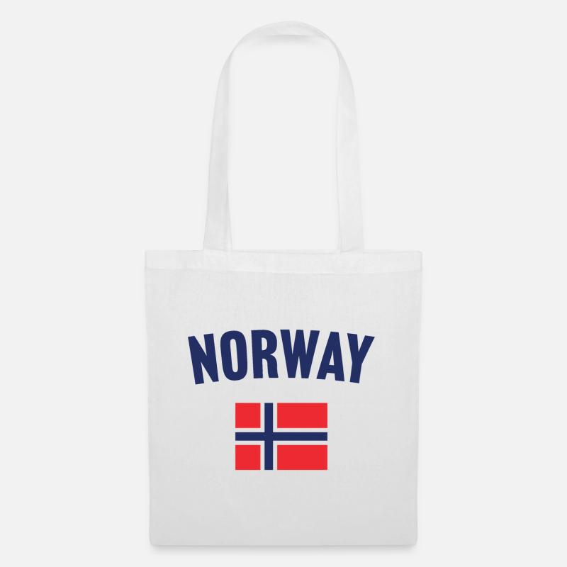 Norwegen Flagge - Stoffbeutel - Weiß