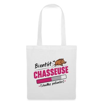 bientôt chasseuse - Sac en tissu - blanc - Devant