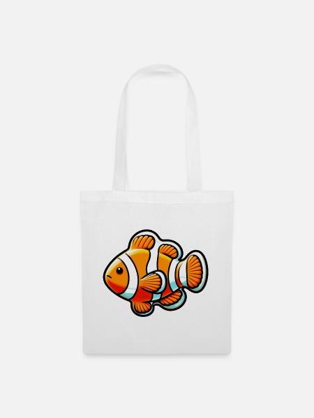 Clownfisch - Stoffbeutel - Weiß